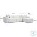Mindy Cream Chenille Basketweave 116" Modular Sectional
