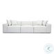 Mindy Cream Chenille Basketweave 116" Modular Sofa