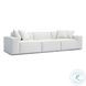 Mindy Cream Chenille Basketweave 116" Modular Sofa