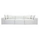 Mindy Cream Chenille Basketweave Modular 116" Sofa