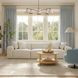 Mindy Cream Chenille Basketweave Modular 116" Sofa