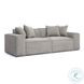 Mindy Taupe Chenille Basketweave 84" Modular Loveseat