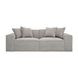 Mindy Taupe Chenille Basketweave Modular 84" Loveseat