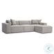 Mindy Taupe Chenille Basketweave 116" Modular Sectional