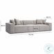 Mindy Taupe Chenille Basketweave 116" Modular Sofa