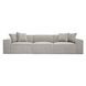 Mindy Taupe Chenille Basketweave Modular 116" Sofa