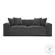 Mindy Charcoal Chenille Basketweave 84" Modular Loveseat