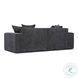 Mindy Charcoal Chenille Basketweave 84" Modular Loveseat