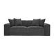 Mindy Charcoal Chenille Basketweave Modular 84" Loveseat
