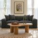 Mindy Charcoal Chenille Basketweave Modular 84" Loveseat
