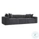 Mindy Charcoal Chenille Basketweave 116" Modular Sofa