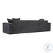 Mindy Charcoal Chenille Basketweave 116" Modular Sofa