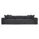 Mindy Charcoal Chenille Basketweave Modular 116" Sofa