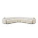 Travie Sand Performance Fabric 5 Piece Modular Sectional with Pillows