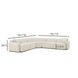 Travie Sand Performance Fabric 5 Piece Modular Sectional with Pillows