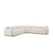 Travie Sand Performance Fabric 5 Piece Modular Sectional with Pillows