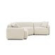 Travie Sand Performance Fabric 3 Piece Modular Sectional with Pillows