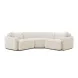 Travie Sand Performance Fabric 3 Piece Modular Sectional with Pillows