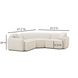 Travie Sand Performance Fabric 3 Piece Modular Sectional with Pillows