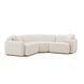 Travie Sand Performance Fabric 3 Piece Modular Sectional with Pillows