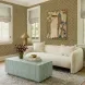 Lou Cream Performance Fabric 91" Sofa