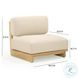 Reavan Cream and Light Teak Outdoor Living Room Set