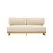 Reavan Cream and Light Teak Outdoor Lounge 67" Sofa