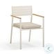 Sardinia Cream and Light Teak Outdoor Dining Chair Set of 2