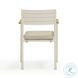 Sardinia Cream and Light Teak Outdoor Dining Chair Set of 2
