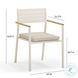 Sardinia Cream and Light Teak Outdoor Dining Chair Set of 2