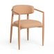 Annika Peach Performance Fabric Upholstered Outdoor Dining Chair