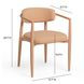 Annika Peach Performance Fabric Upholstered Outdoor Dining Chair