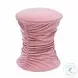 Bounce Rose Pink Ruched Velvet Adjustable Ottoman