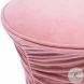 Bounce Rose Pink Ruched Velvet Adjustable Ottoman