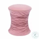 Bounce Rose Pink Ruched Velvet Adjustable Ottoman