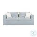 Salty Blue Striped Outdoor Sofa