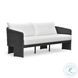 Alexa Black Rattan Performance Fabric 80" Outdoor Sofa