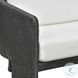 Alexa Black Rattan Performance Fabric 80" Outdoor Sofa