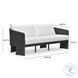 Alexa Black Rattan Performance Fabric 80" Outdoor Sofa