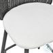 Alexa Black Rattan Performance Fabric Outdoor Counter Height Stool