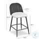 Alexa Black Rattan Performance Fabric Outdoor Counter Height Stool
