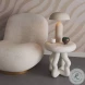 Maddie Cream Textured Side Table