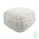 Cathy Cream Woven Pouf