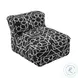 Chiara Black Outdoor Accent Pouf