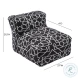 Chiara Black Outdoor Accent Pouf