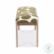 Arielle Olive And White Embroidered Bench