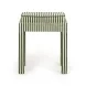 Kora Green and White Upholstered Accent Stool