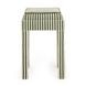 Kora Green and White Upholstered Accent Stool