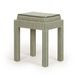 Kora Green and White Upholstered Accent Stool
