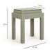 Kora Green and White Upholstered Accent Stool